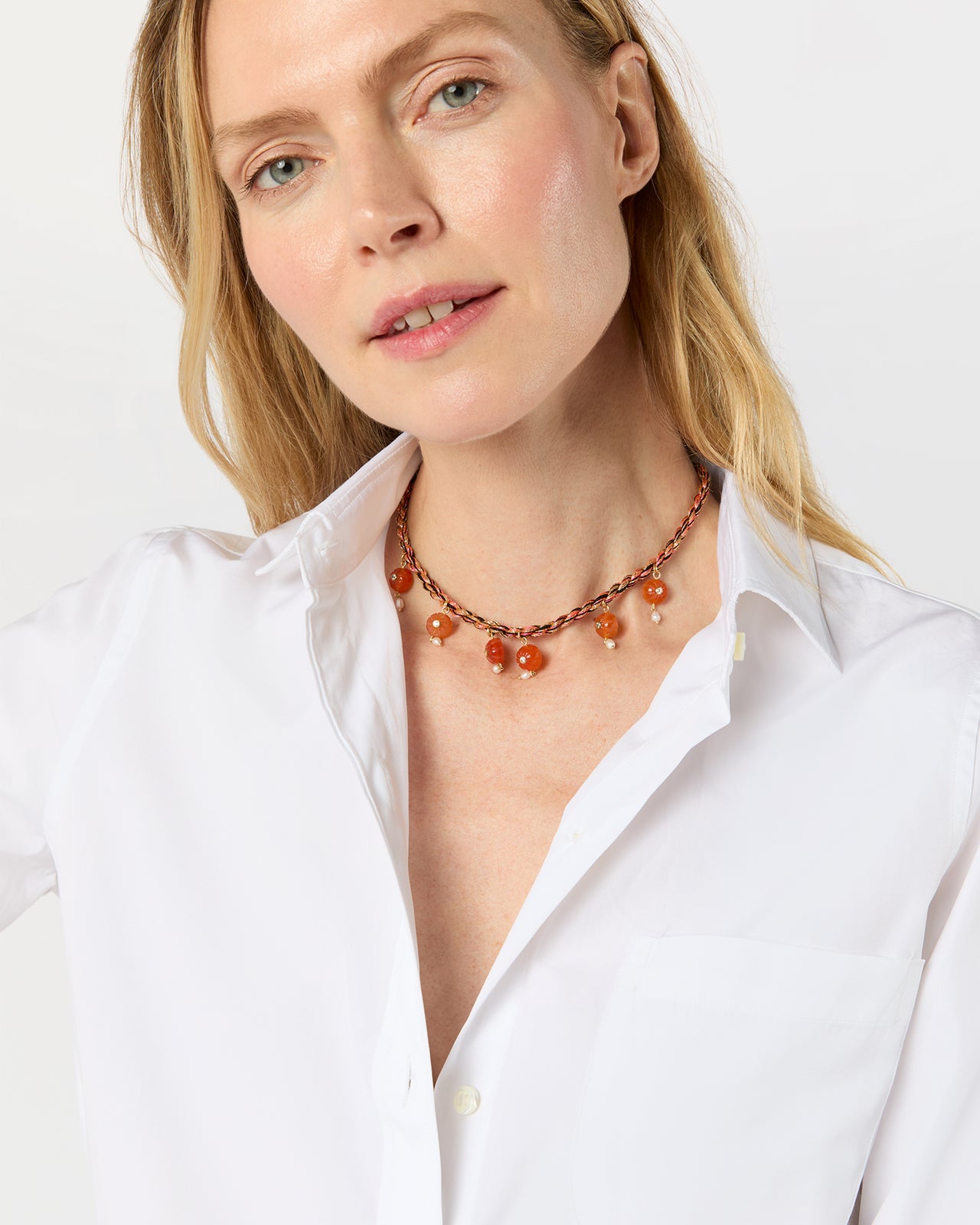 Melon Necklace in Orange