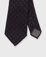 Load image into Gallery viewer, Wool Print Tie in Navy/Red/Steel Flower
