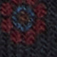 Wool Print Tie in Navy/Red/Steel Flower