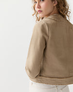 Load image into Gallery viewer, Kiki Jacket in Khaki Stretch Canvas
