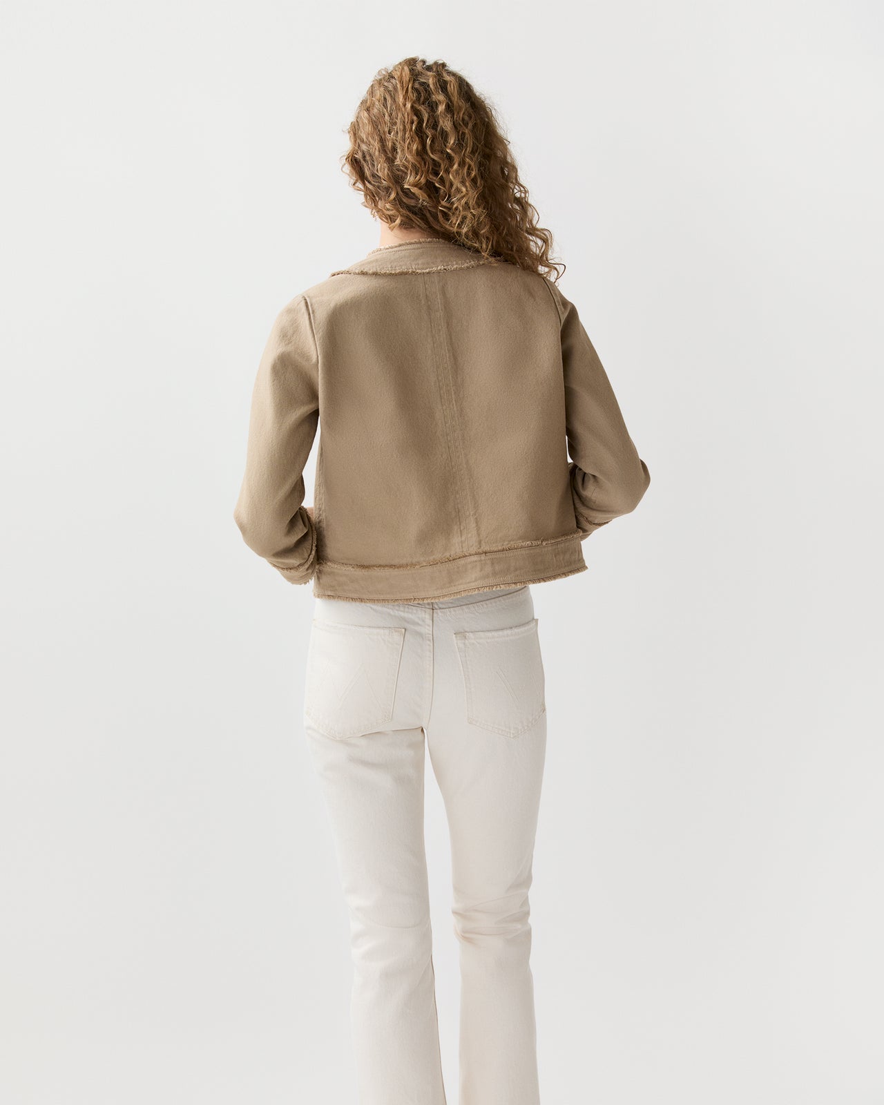Kiki Jacket in Khaki Stretch Canvas