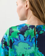 Load image into Gallery viewer, Paige Maxi Dress in Blue/Green Floral Printed Silk Charmeuse
