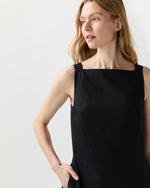 Load image into Gallery viewer, Rosalind Dress in Black Cotton/Nylon Poplin
