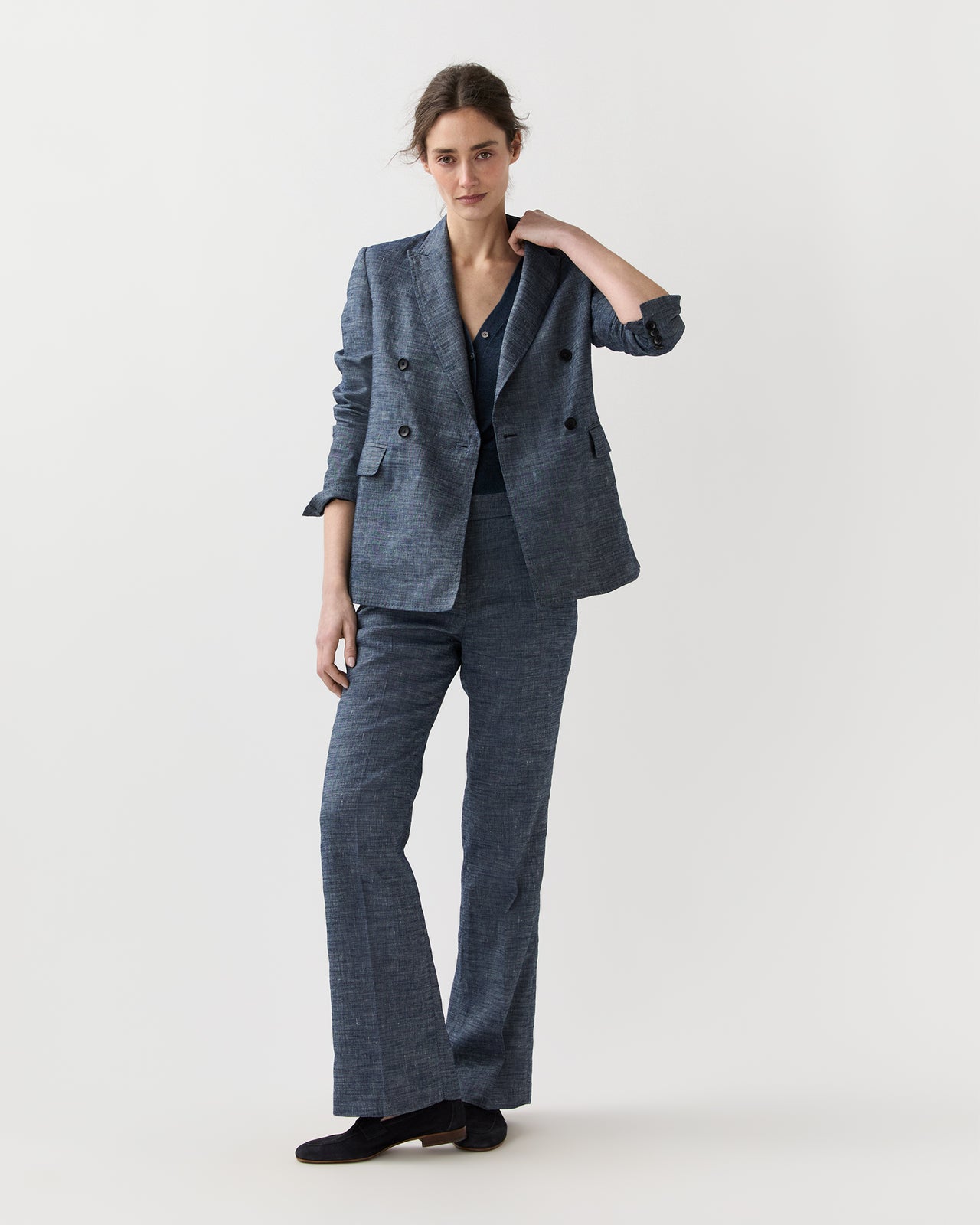 Lane Pant in Indigo Cotolino Chambray