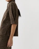 Load image into Gallery viewer, Violetta Top in Brown/Ivory Speckled Knit
