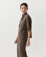 Load image into Gallery viewer, Violetta Top in Brown/Ivory Speckled Knit
