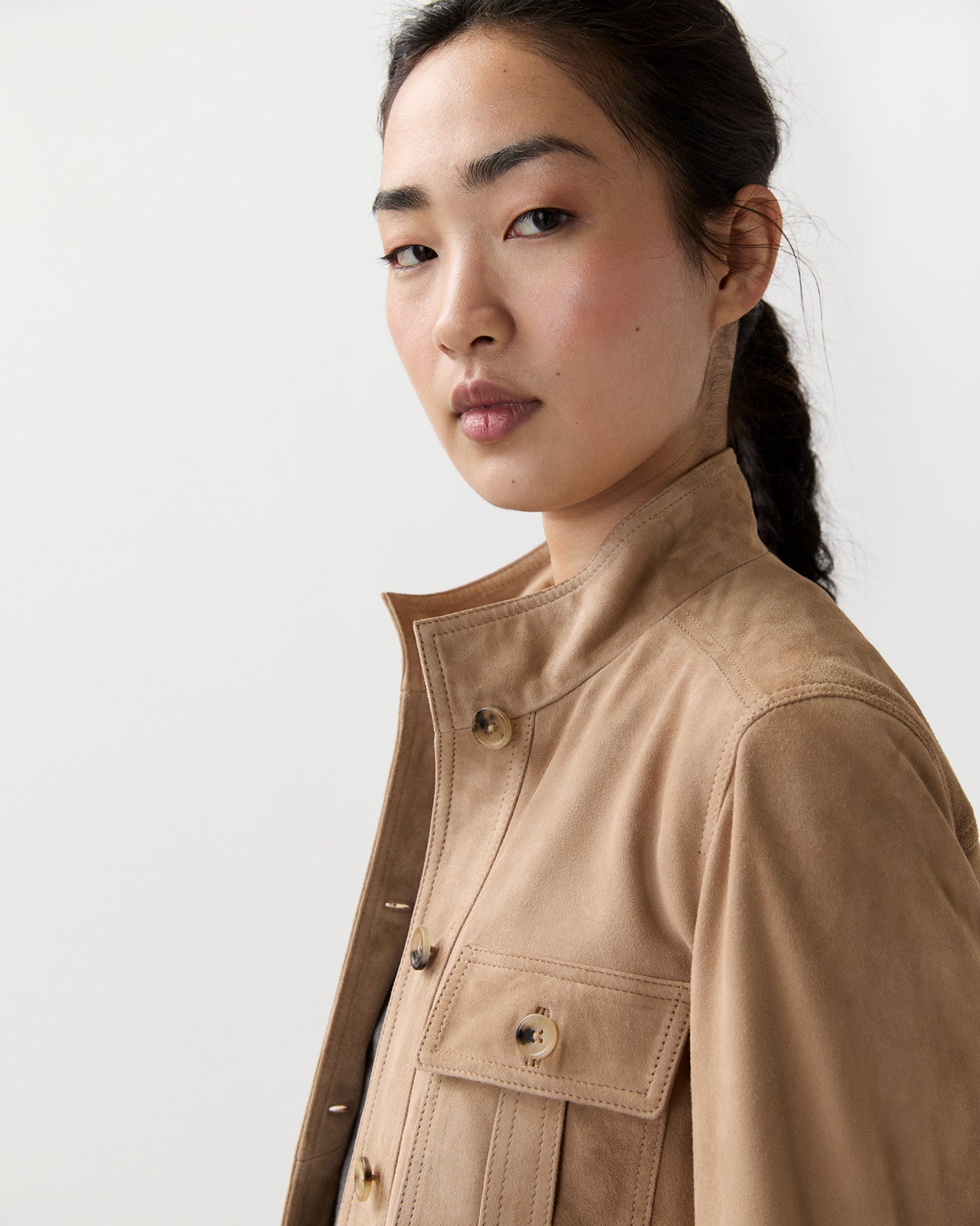 Corrie Jacket in Desert Suede