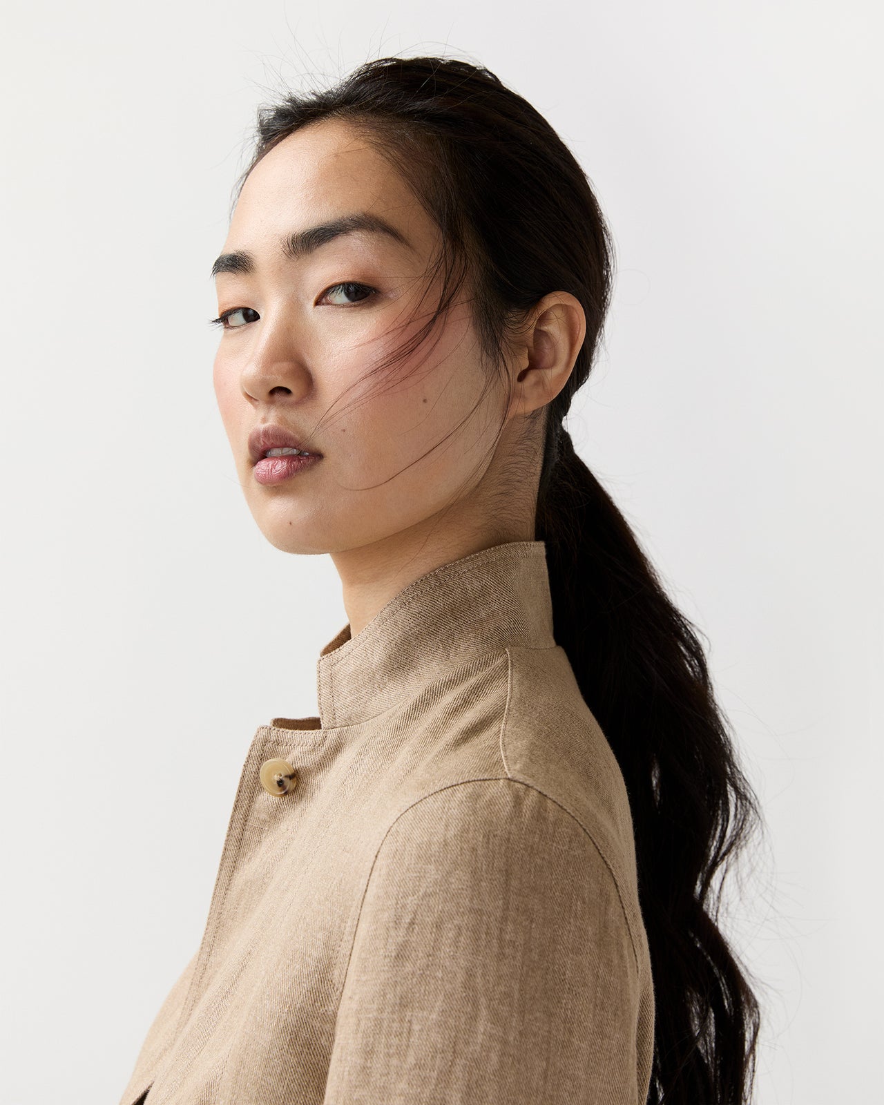 Cecile Jacket in Flax Linen Twill