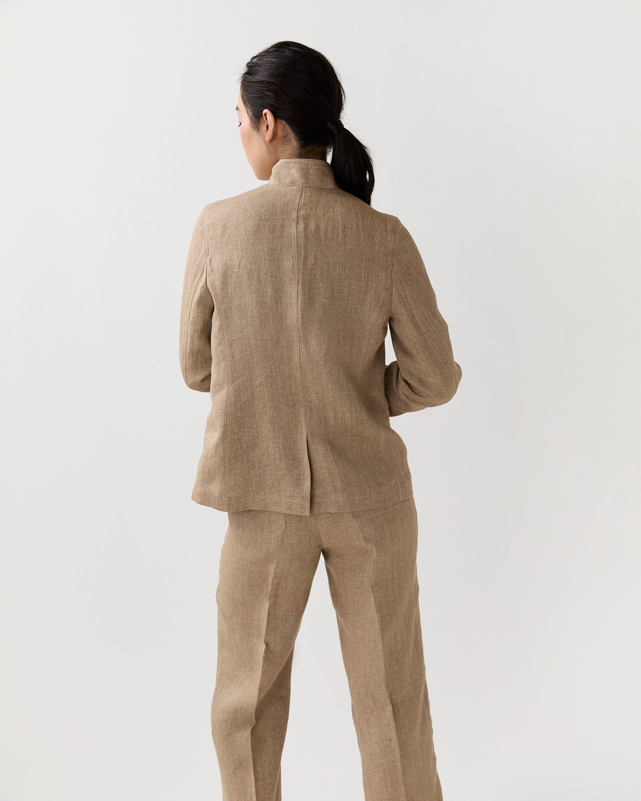 Cecile Jacket in Flax Linen Twill