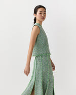 Load image into Gallery viewer, Mimi Top in Grass/Multi Speckled Tweed
