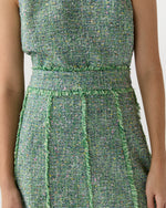 Load image into Gallery viewer, Kyle Skirt in Grass/Multi Speckled Tweed
