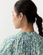Load image into Gallery viewer, Sienna Top in Blue/Green Viger's Vine Liberty Fabric
