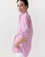 Load image into Gallery viewer, Boyfriend Shirt in Pink/White Stripe Chambray
