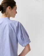 Load image into Gallery viewer, Perry Shirt in Blue Bengal Stripe Poplin
