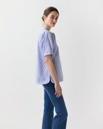 Load image into Gallery viewer, Perry Shirt in Blue Bengal Stripe Poplin
