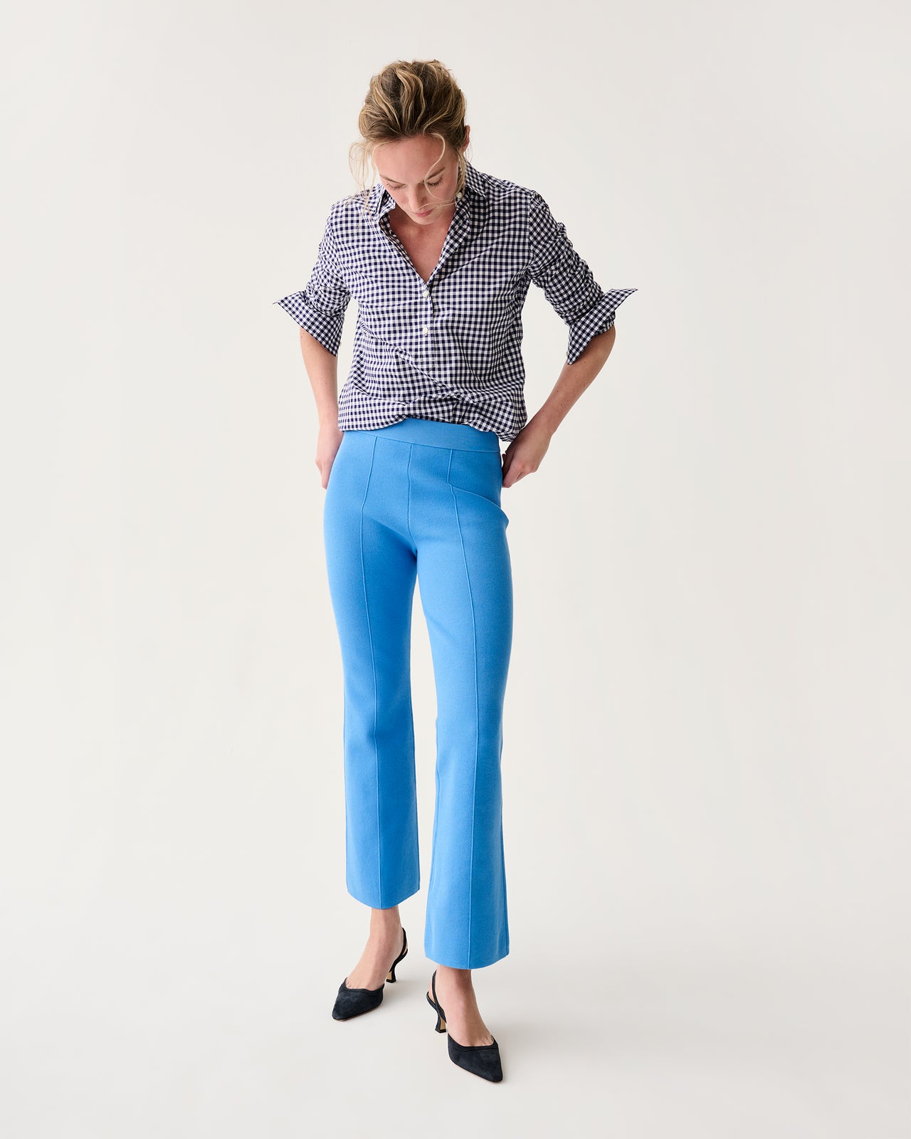 Lara Pant in French Blue Supima Cotton