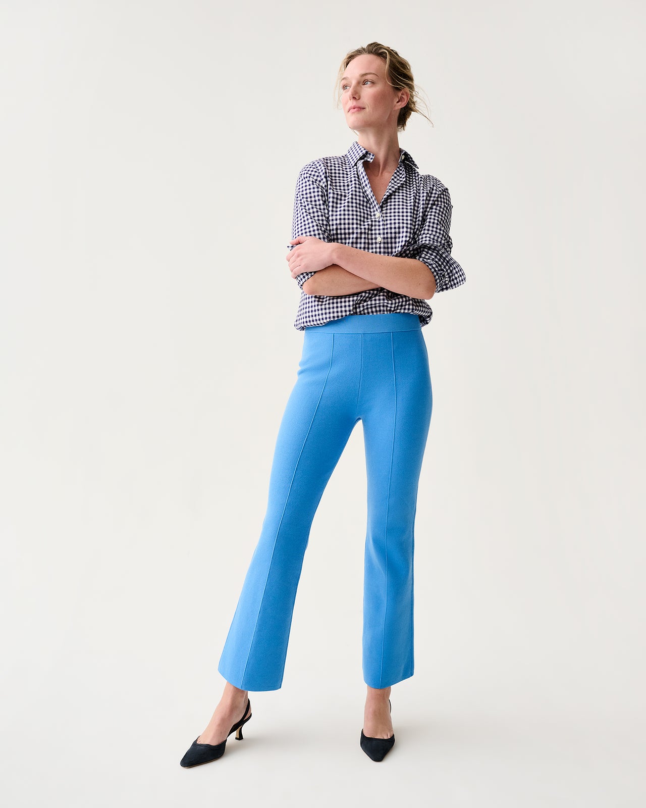 Lara Pant in French Blue Supima Cotton