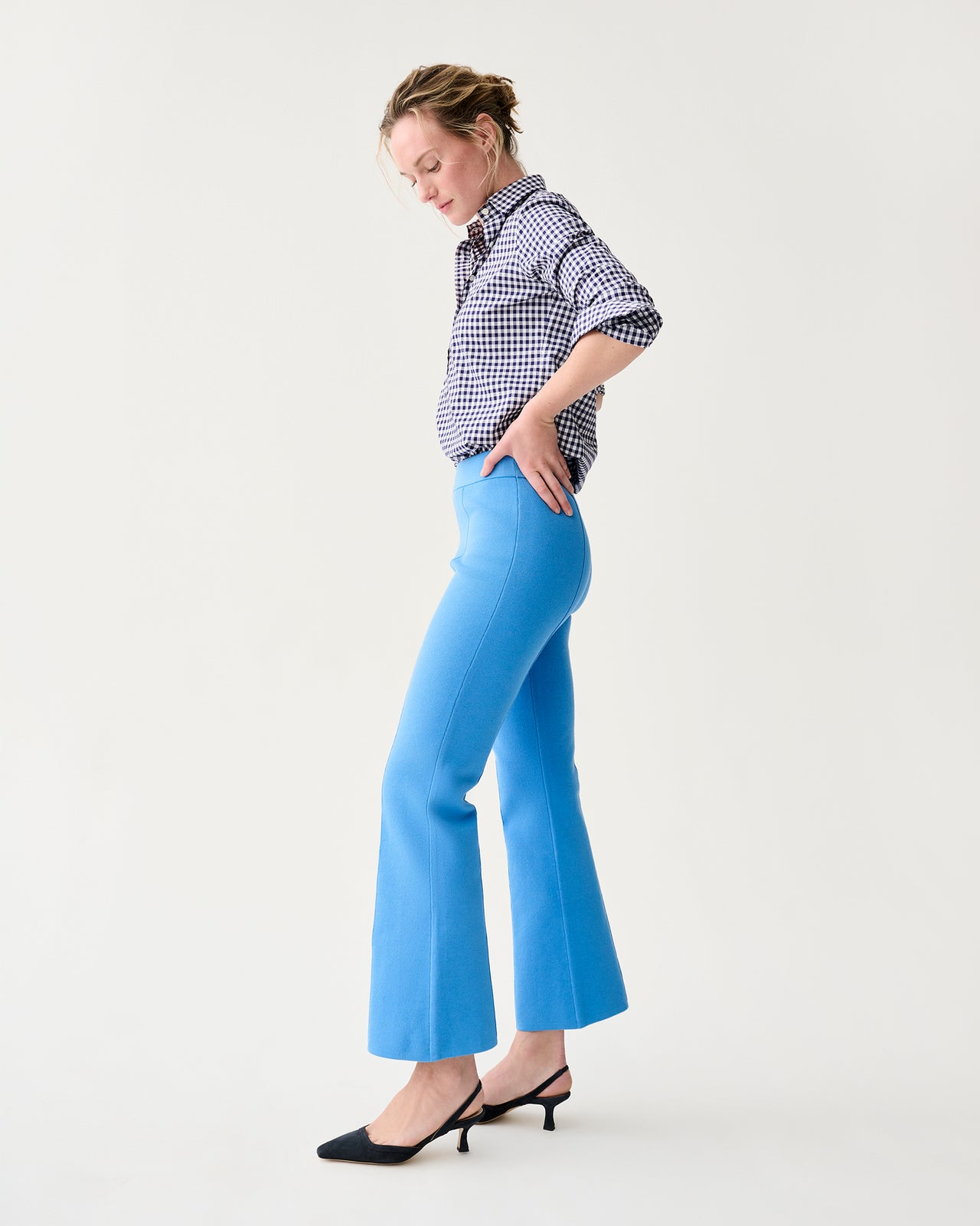 Lara Pant in French Blue Supima Cotton