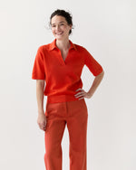 Load image into Gallery viewer, Alison Sweater in Bright Orange Cotton/Silk
