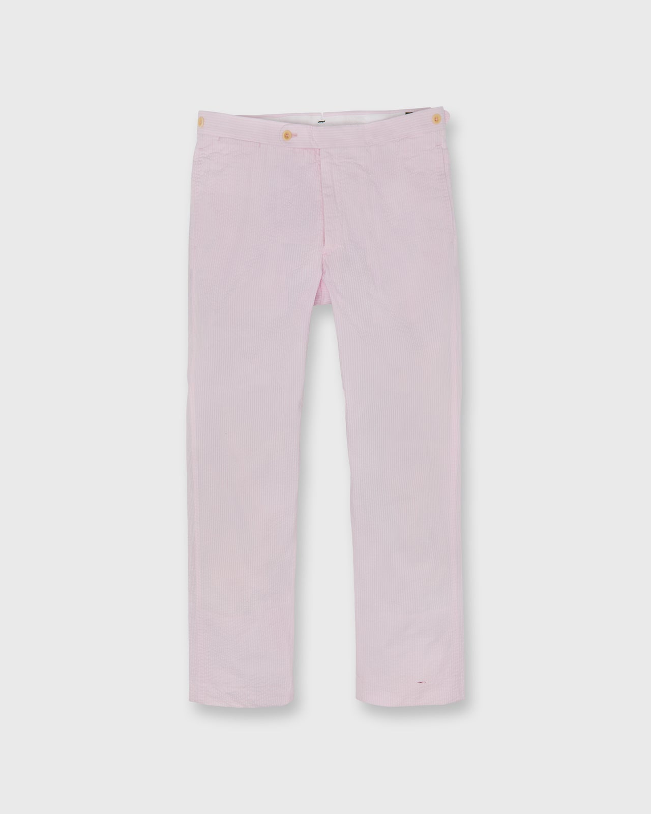 Side-Tab Sport Trouser in Pink Seersucker