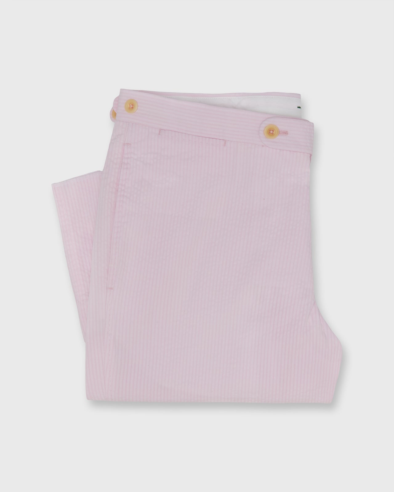 Side-Tab Sport Trouser in Pink Seersucker