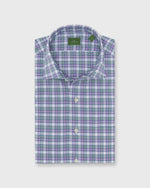 Load image into Gallery viewer, Spread Collar Sport Shirt in Lavender/Sage/Pink Plaid Poplin
