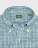 Load image into Gallery viewer, Button-Down Sport Shirt in Lovat/Bone Check Oxford

