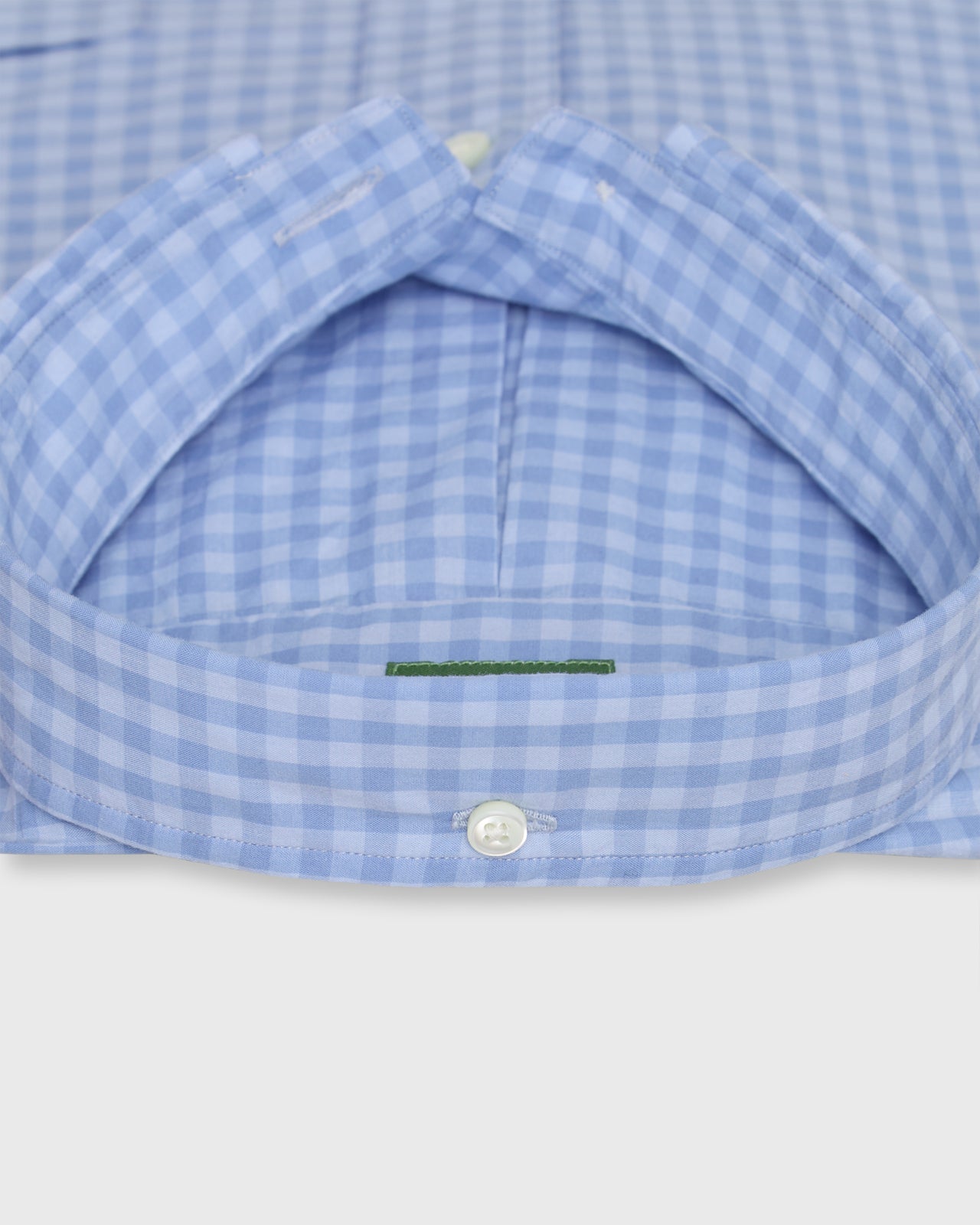 Button-Down Sport Shirt in Blue/Sky Gingham Poplin