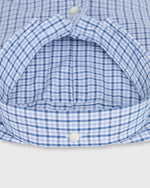 Load image into Gallery viewer, Button-Down Sport Shirt in Blue/Sky Check Poplin
