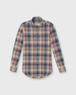 Load image into Gallery viewer, Otto Handmade Sport Shirt in Brown/Blue/Lavender Plaid Linen
