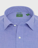 Load image into Gallery viewer, Slim-Fit Spread Collar Sport Shirt in Blue Shadow Stripe Poplin
