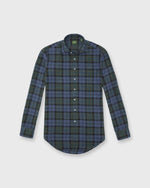 Load image into Gallery viewer, Otto Handmade Sport Shirt in Blue/Olive/Lovat Plaid Linen
