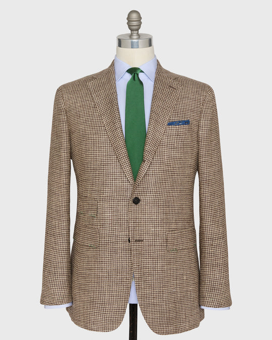 Virgil No. 3 Jacket in Chocolate/Oat Houndstooth Hopsack