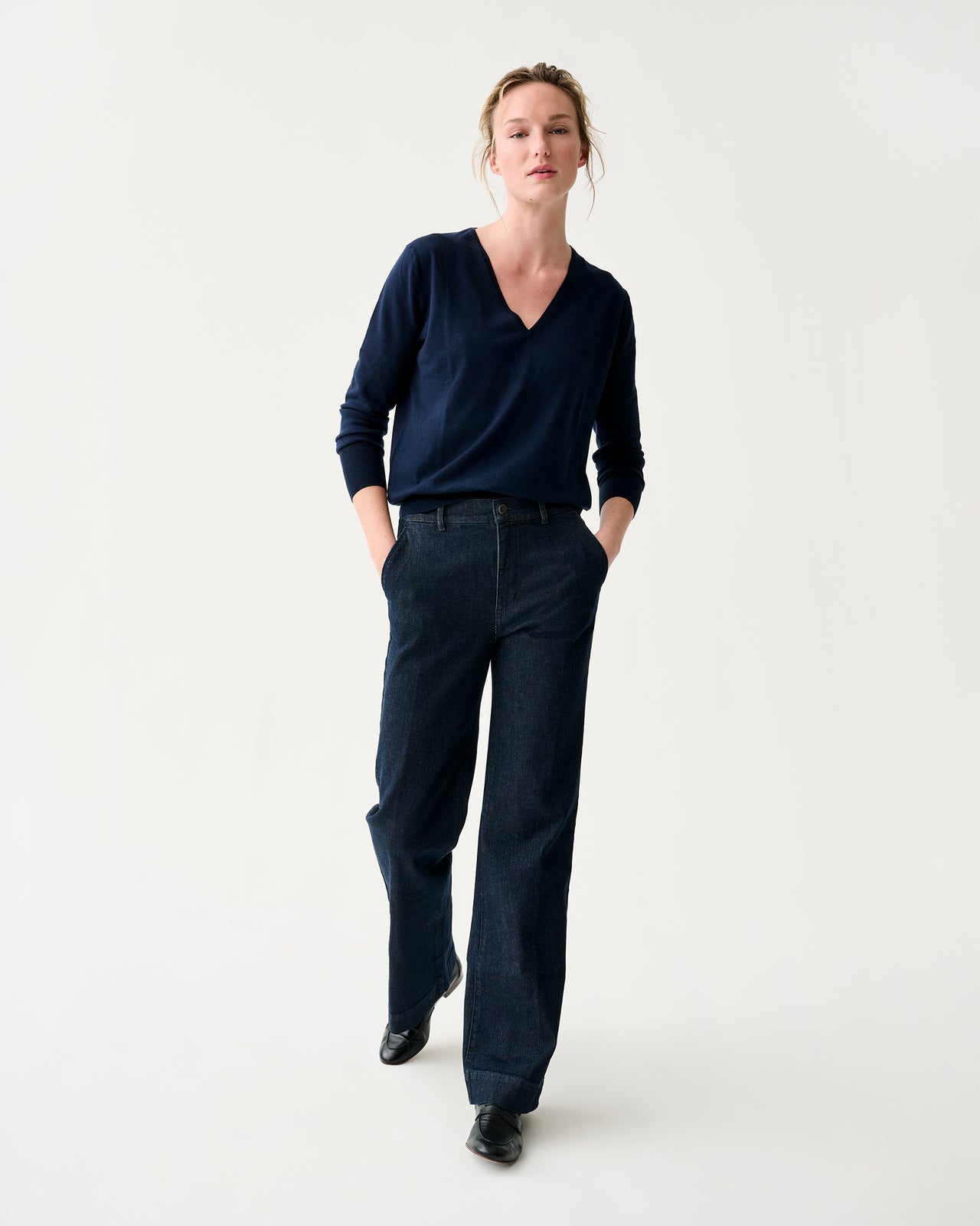 Lindy Trouser Jean in Indigo Stretch Denim