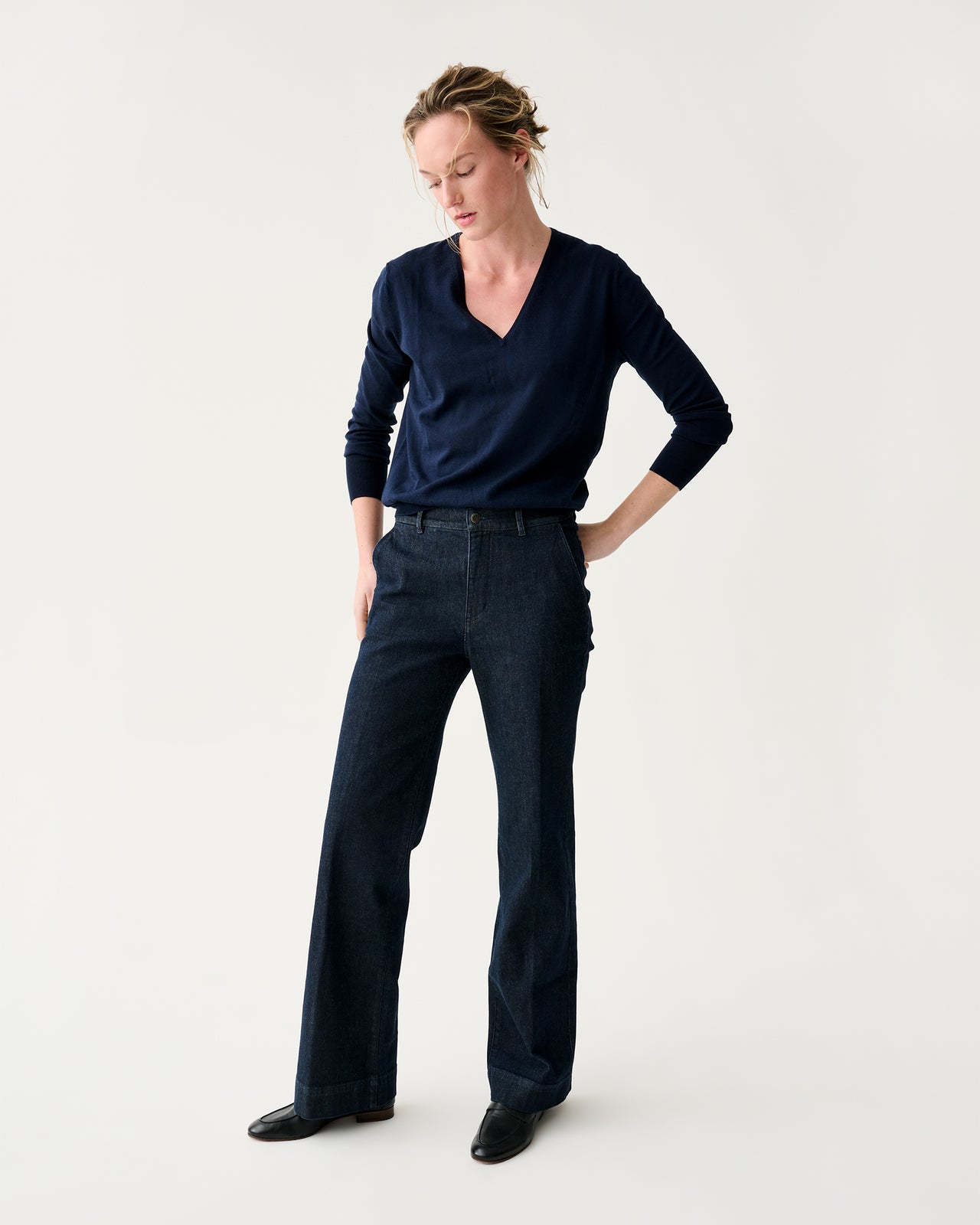Lindy Trouser Jean in Indigo Stretch Denim