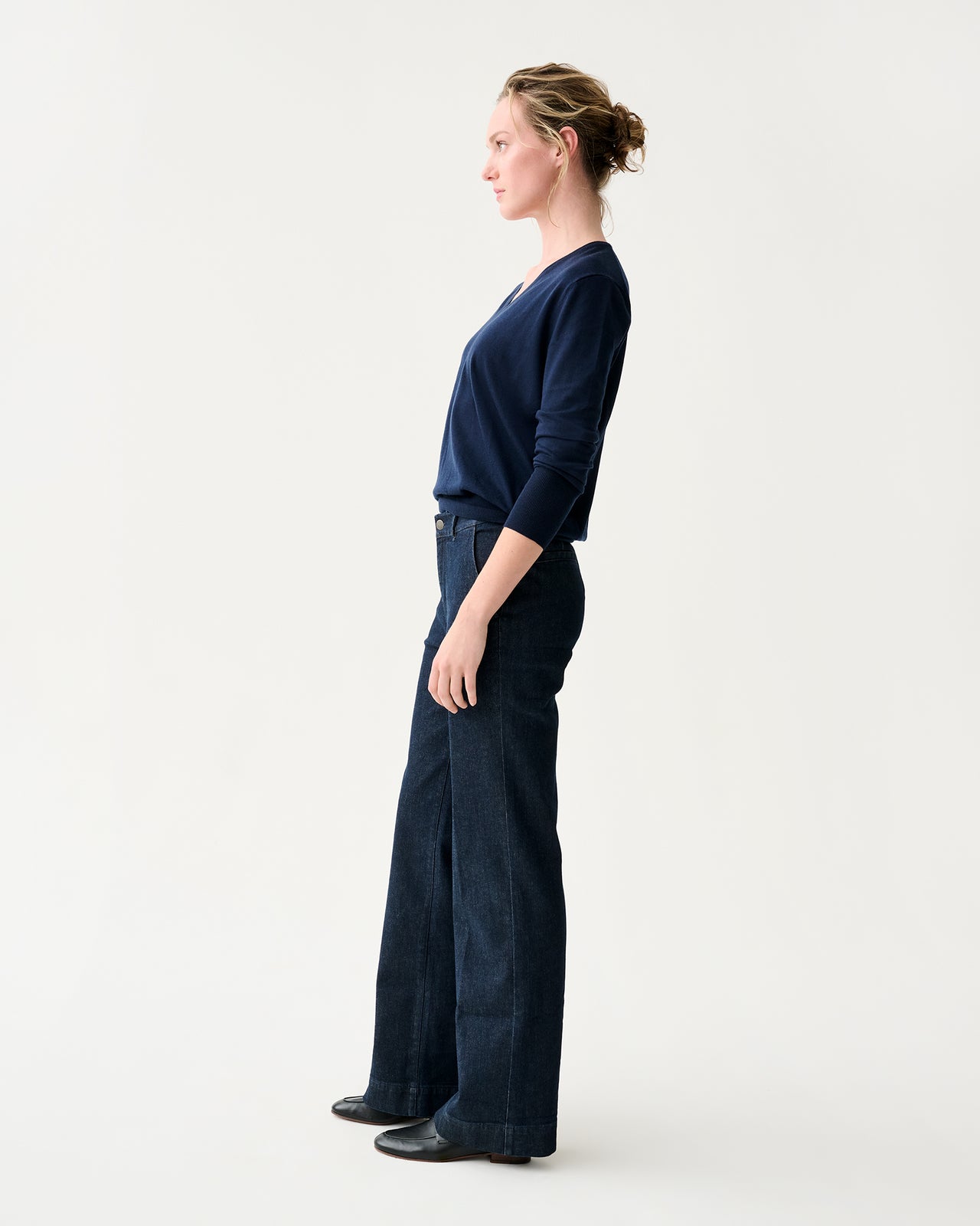Lindy Trouser Jean in Indigo Stretch Denim