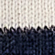 Kit Crewneck Sweater in Navy/Ivory Stripe Fine Gauge Cashmere
