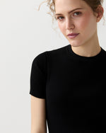 Load image into Gallery viewer, Nia Tee in Black Cotton
