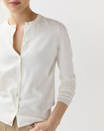 Load image into Gallery viewer, Rosie Cardigan in Ivory Cotton/Silk
