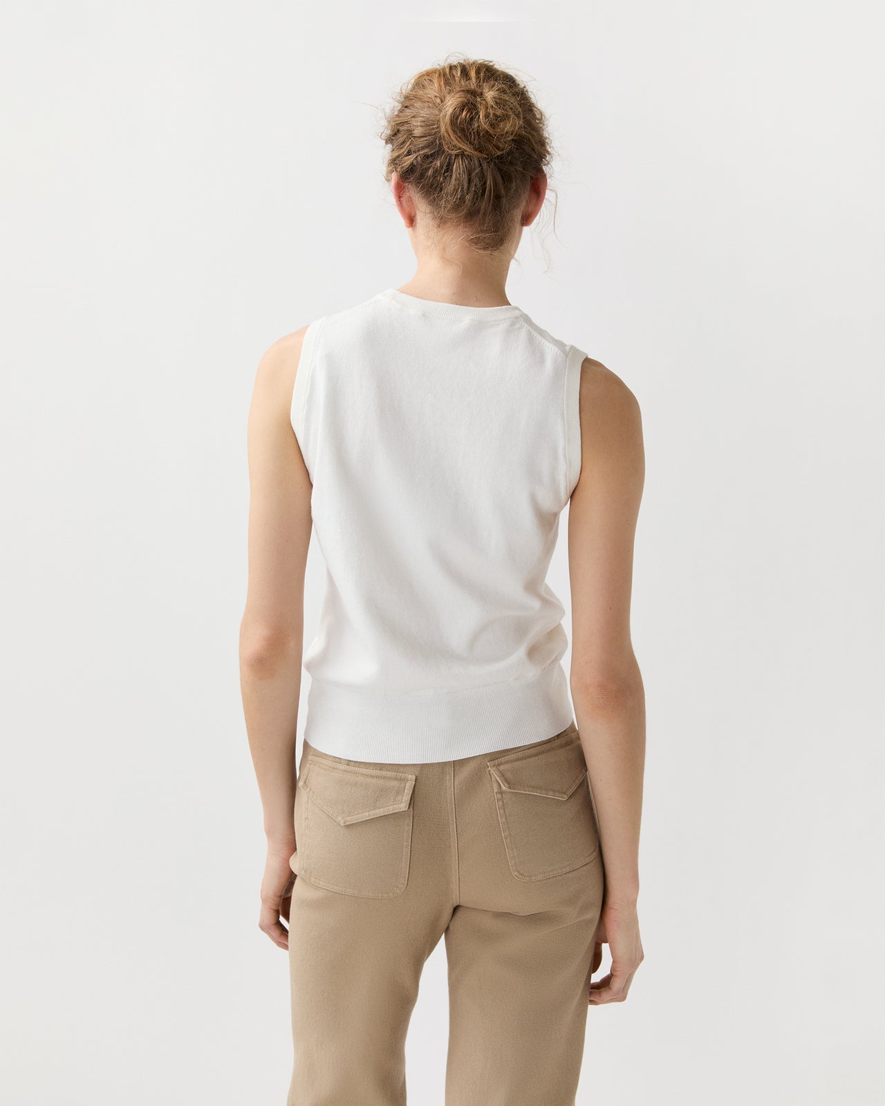 Rosie Shell in Ivory Cotton/Silk