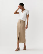 Load image into Gallery viewer, Tyler Skirt in Flax Linen Twill
