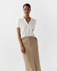 Tasha Polo in Chalk Ice Cotton