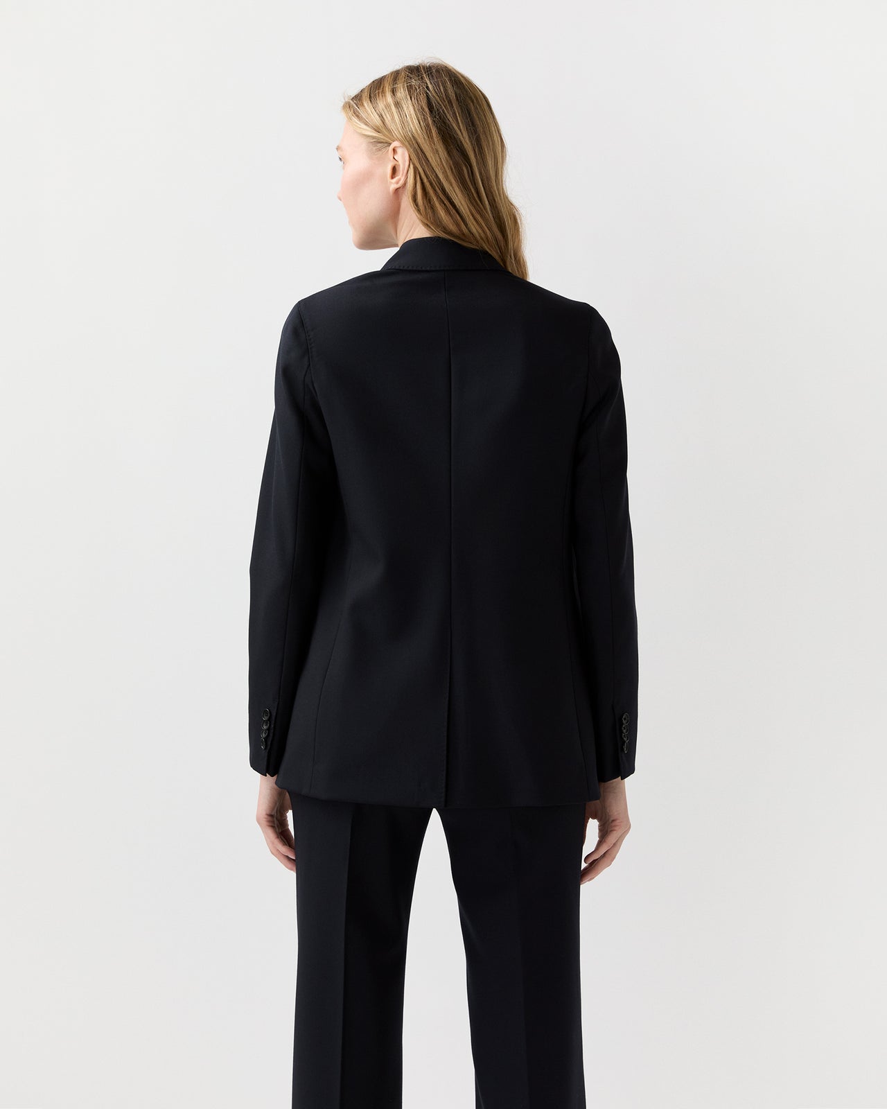 Concetta Jacket in Navy 3-Ply Plainweave