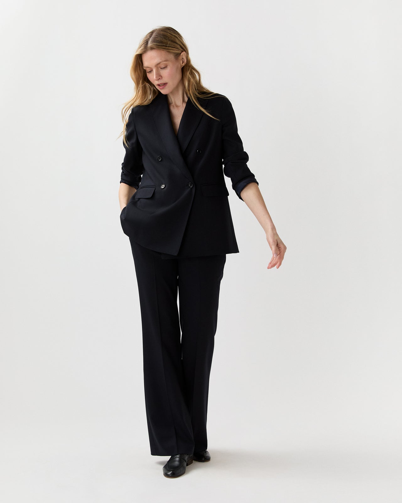 Lane Pant in Navy 3-Ply Plainweave