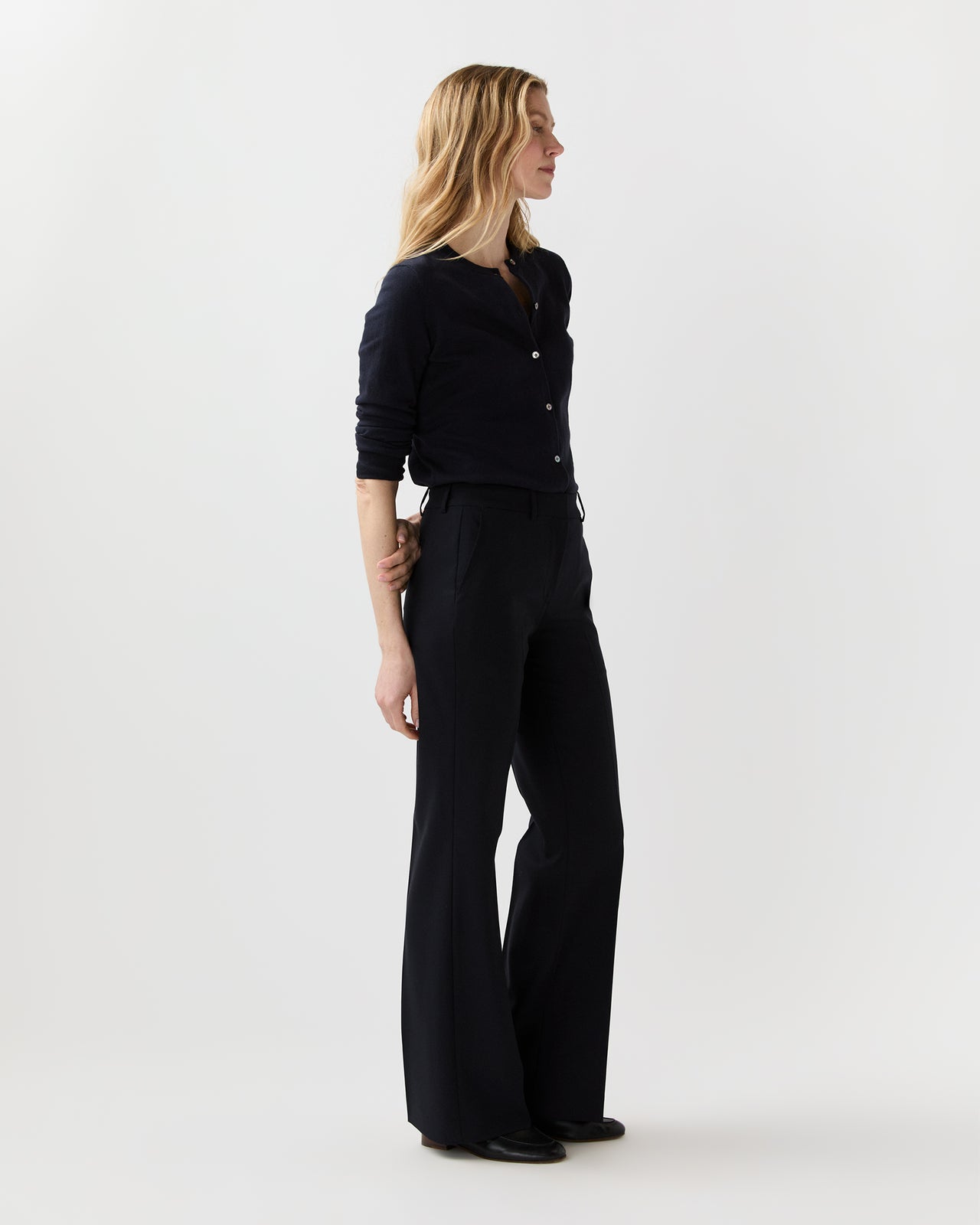 Lane Pant in Navy 3-Ply Plainweave