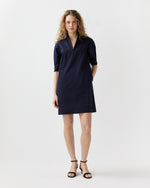 Load image into Gallery viewer, Violetta Dress in Navy Poplin
