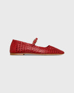 Load image into Gallery viewer, Handwoven Mary Jane in Red Woven Leather
