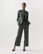 Load image into Gallery viewer, Cecile Jacket in Olive Stretch Cotolino
