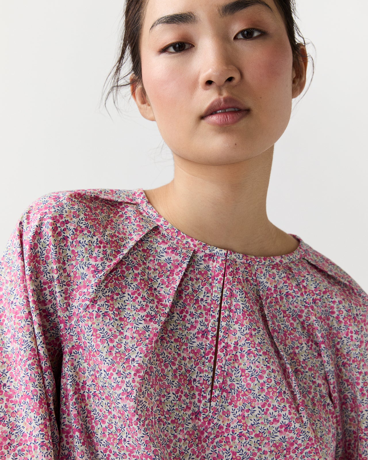 Victoria Blouse in Pink Wiltshire Bud Liberty Fabric