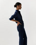 Load image into Gallery viewer, Lettie Shirt in Navy Swiss Dot
